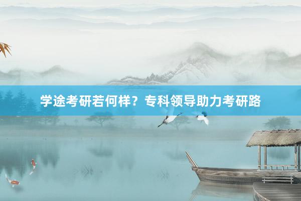 学途考研若何样？专科领导助力考研路